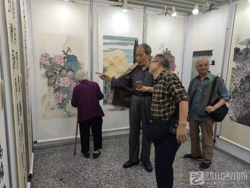 四川省书画界庆祝新中国成立70周年书画展在四川科技馆开幕