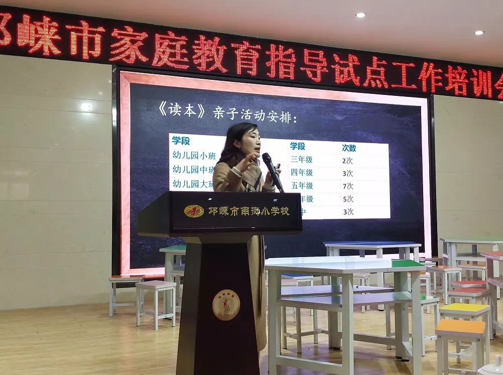 邛崃市家庭教育指导试点工作培训会——亲子活动主题在邛崃市南街小学举行
